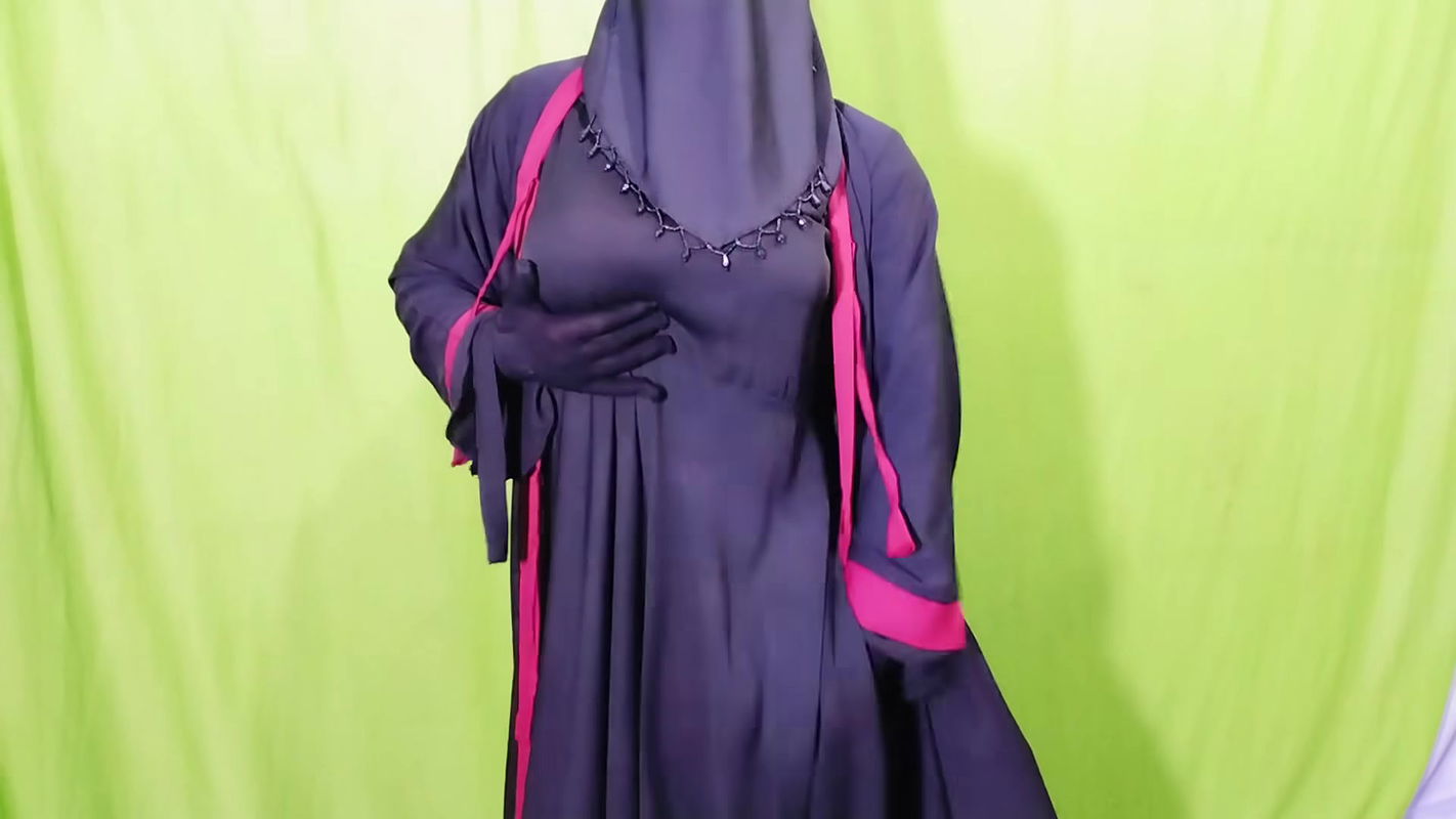 Beautiful Amena Bhabhi has sex indoors wearing a burqa and hijab