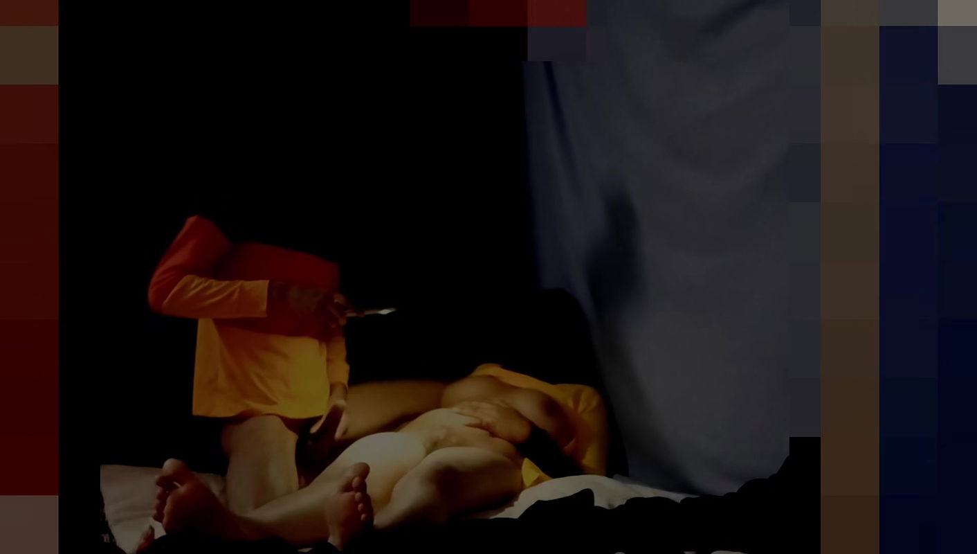 Indian makes a connection with his neighbour young man in the kitchen, so he hides big boobs so that no one can see