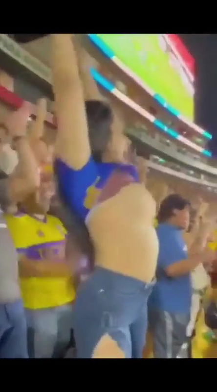 Hot babe showing her Boobs in Stadium