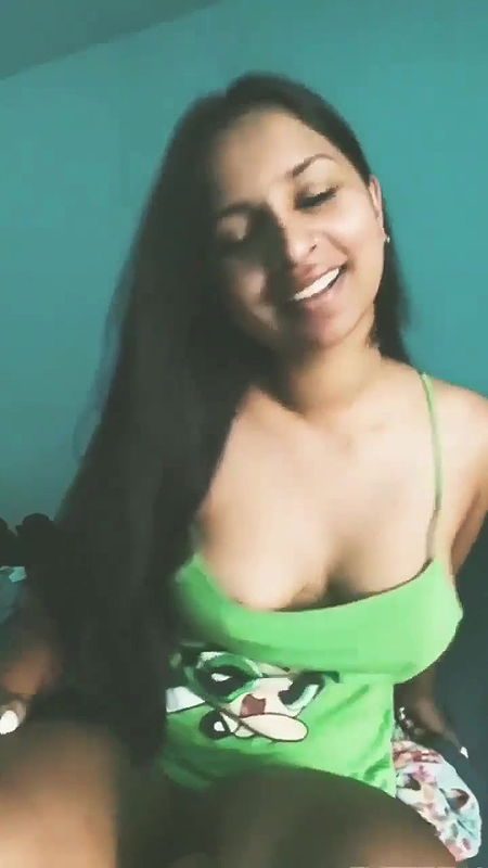 Girl slips her dress