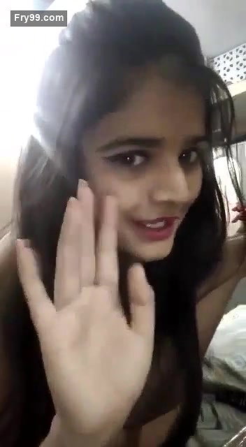 Sexy girl making video for lover