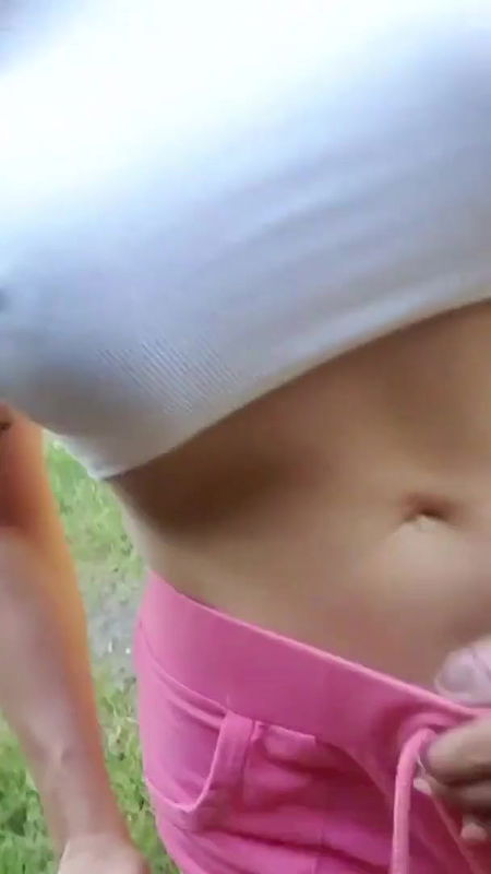 Sexy Trans Girl Public Cumshot