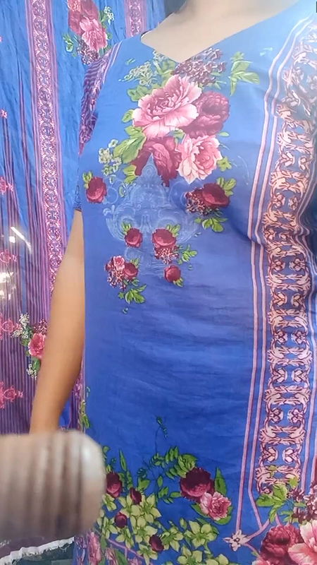 Girl bathing and hair cleaning in bathroom.