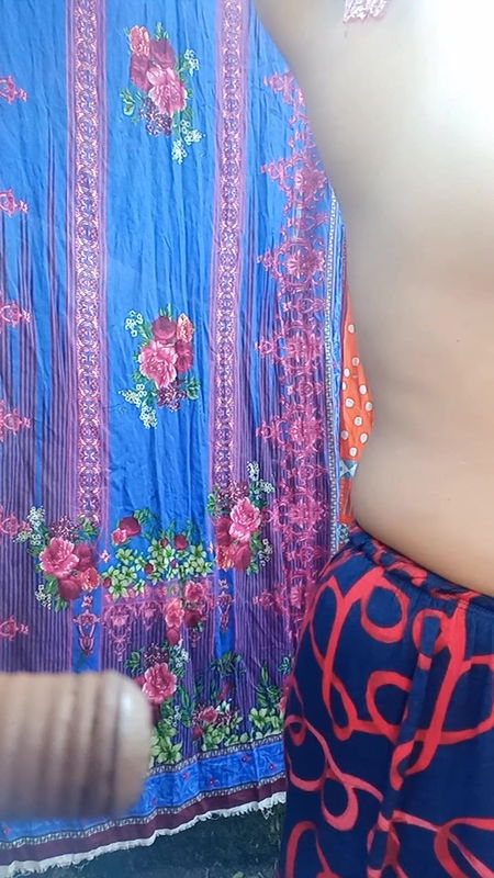 Girl bathing and hair cleaning in bathroom.