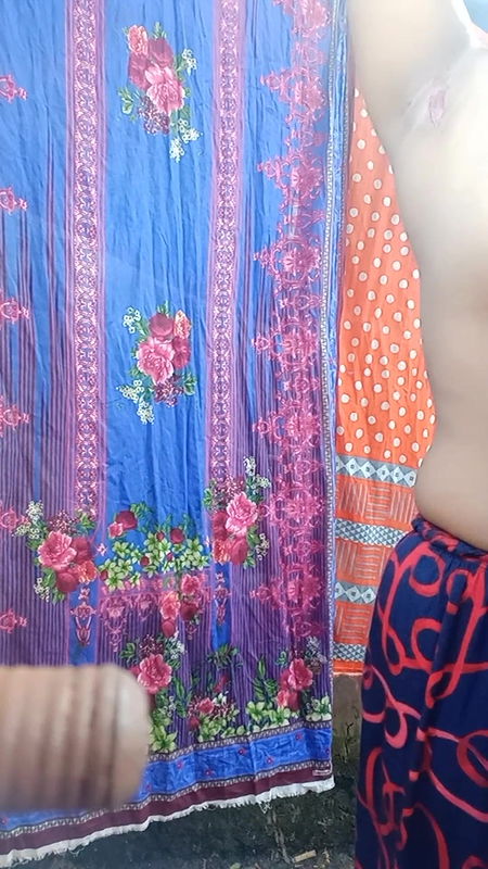 Girl bathing and hair cleaning in bathroom.