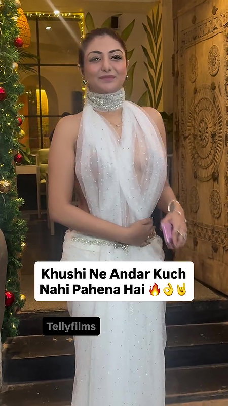 KHUSHI MUKHERJEE BOMBSHELL BOLD BABE SEXY IN SEE THRU DRESS AND BACKLESS VIEW UUFFF 22