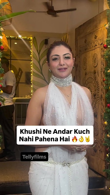 KHUSHI MUKHERJEE BOMBSHELL BOLD BABE SEXY IN SEE THRU DRESS AND BACKLESS VIEW UUFFF 22