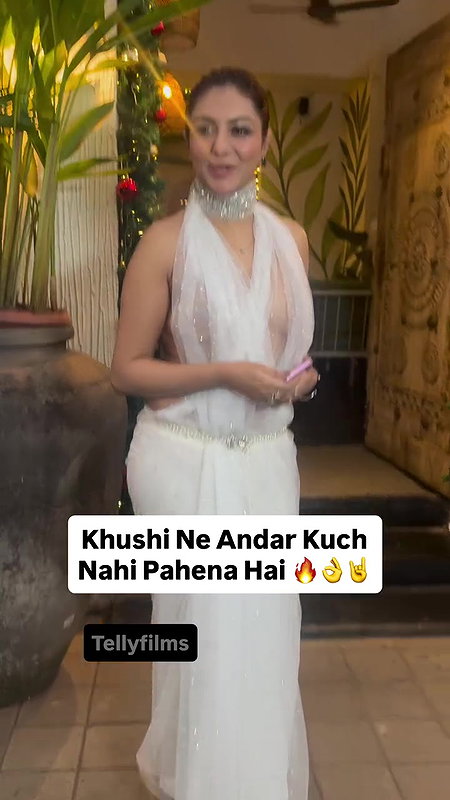 KHUSHI MUKHERJEE BOMBSHELL BOLD BABE SEXY IN SEE THRU DRESS AND BACKLESS VIEW UUFFF 22