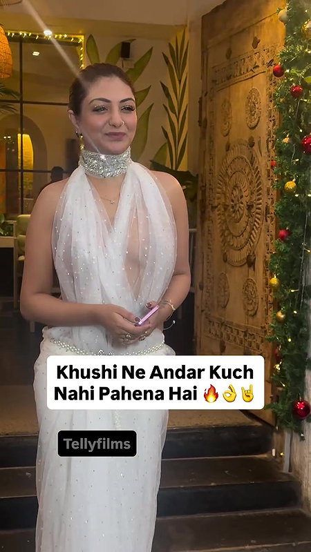 KHUSHI MUKHERJEE BOMBSHELL BOLD BABE SEXY IN SEE THRU DRESS AND BACKLESS VIEW UUFFF 22