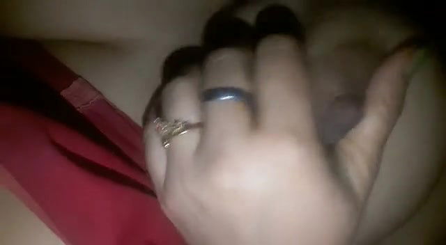 Rubbing wet pussy and big boobs