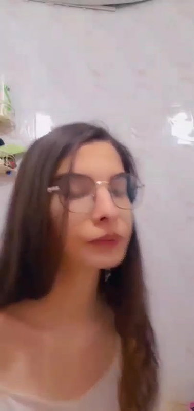 Innocent nerd teen inserting hairbrush in ass 22