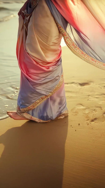 Hania Aamir MESMERIZING BEAUTY IN SAREE ON BEACH SHOOT HQ VIDEO 22