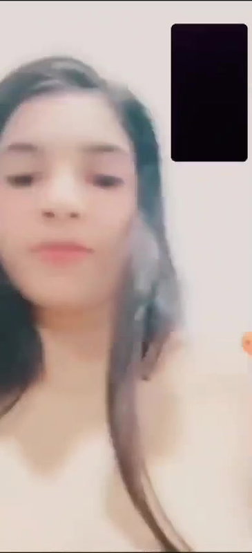 Hot cute babe face expression on video call 22