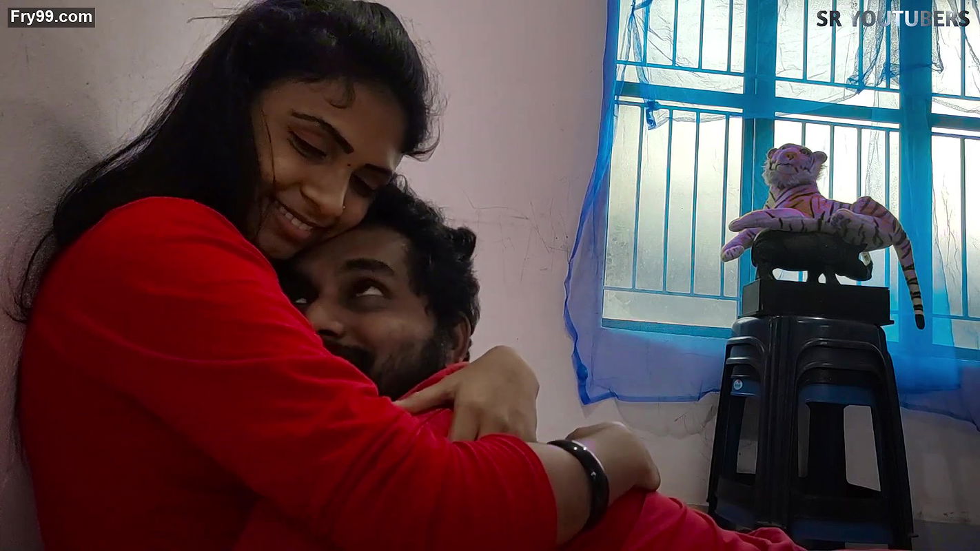 Smiling Vaishnavy boobs pressed nicely with face, feet kissed, slight smooch