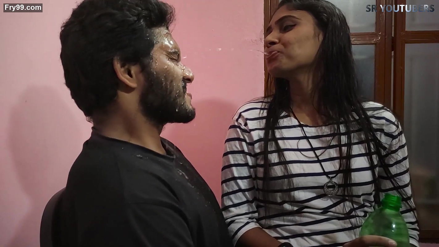 Smiling Vaishnavy hot hard smooches and face waterplay