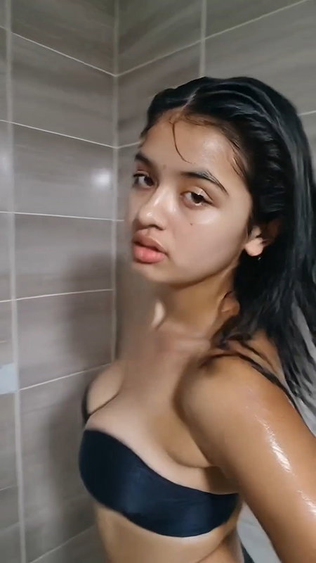 Indian Cute hot erotic girl enjoying in bathroom 22