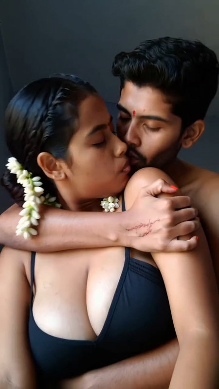 Indian girl kissing and hot cleavage ai edit 22
