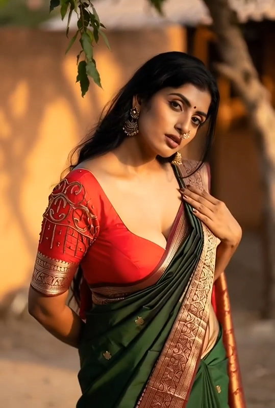 Indian girl looking gorgeous and hot navel 22