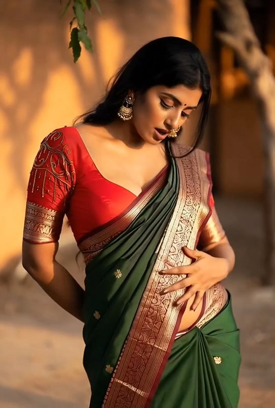 Indian girl looking gorgeous and hot navel 22