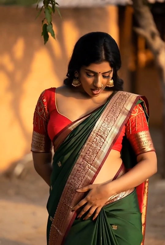 Indian girl looking gorgeous and hot navel 22