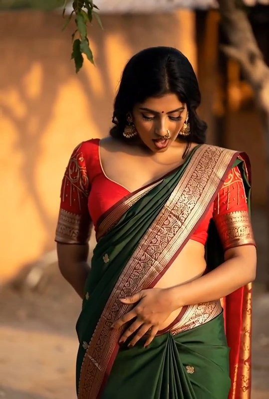 Indian girl looking gorgeous and hot navel 22