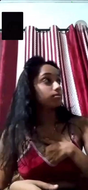 Cute hot babe giving cute expression on video call with her bf 22