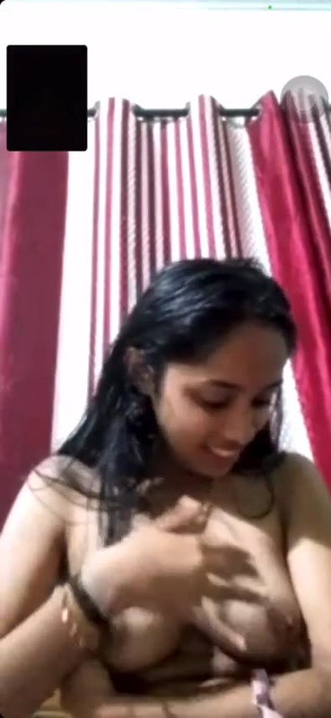 Cute hot babe giving cute expression on video call with her bf 22