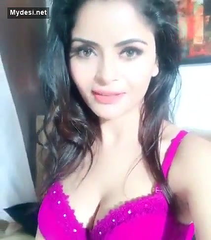 Actress Talking with Director and in Bra she taking selfie video with talking audio