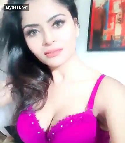 Actress Talking with Director and in Bra she taking selfie video with talking audio