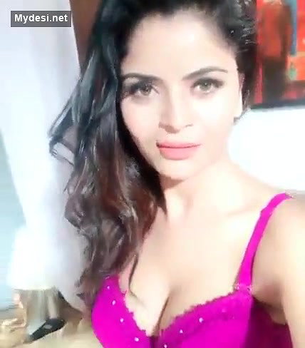 Actress Talking with Director and in Bra she taking selfie video with talking audio