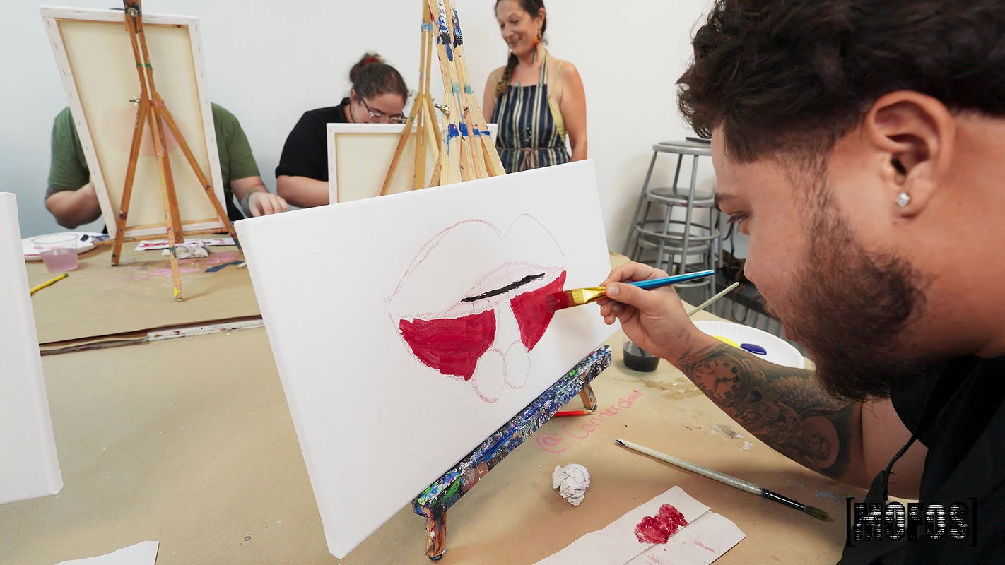 Let’s Post It with Munro Blaxxx in Painting Class Ass