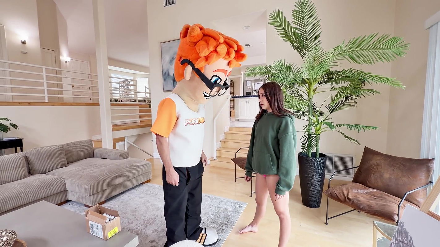 Porn Dude Casting with Mia River in Mia River and Porn Dude Paint a Masterpiece