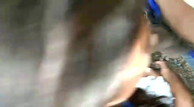 Cute College girl outdoor blowjob