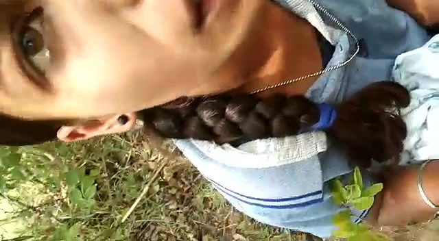 Cute College girl outdoor blowjob