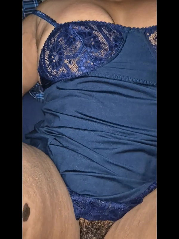 Juicy Big Breast Neighbour Bhabhi Sreeja in Sexy Blue Lingerie Fucked by Me