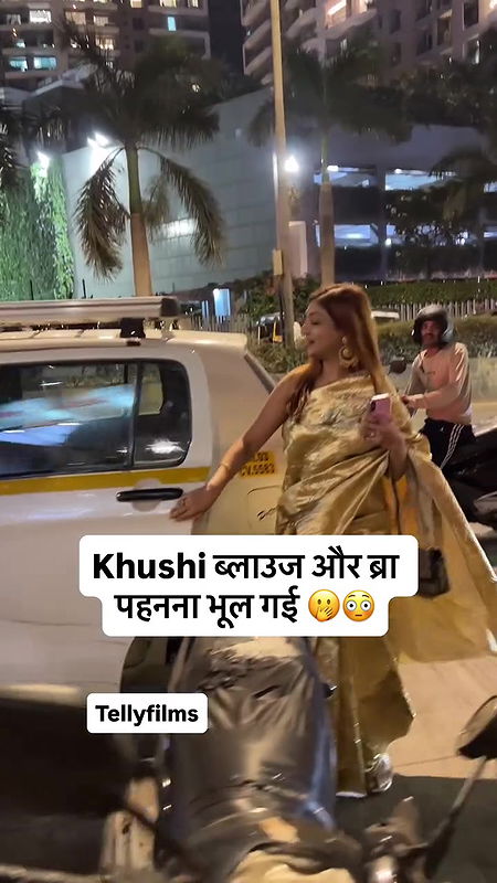 BOLD BABE KHUSHI MUKHERJEE BOMBSHELL BLOUSE AND BRALESS SEXY IN ONLY SAREE UUFFF2