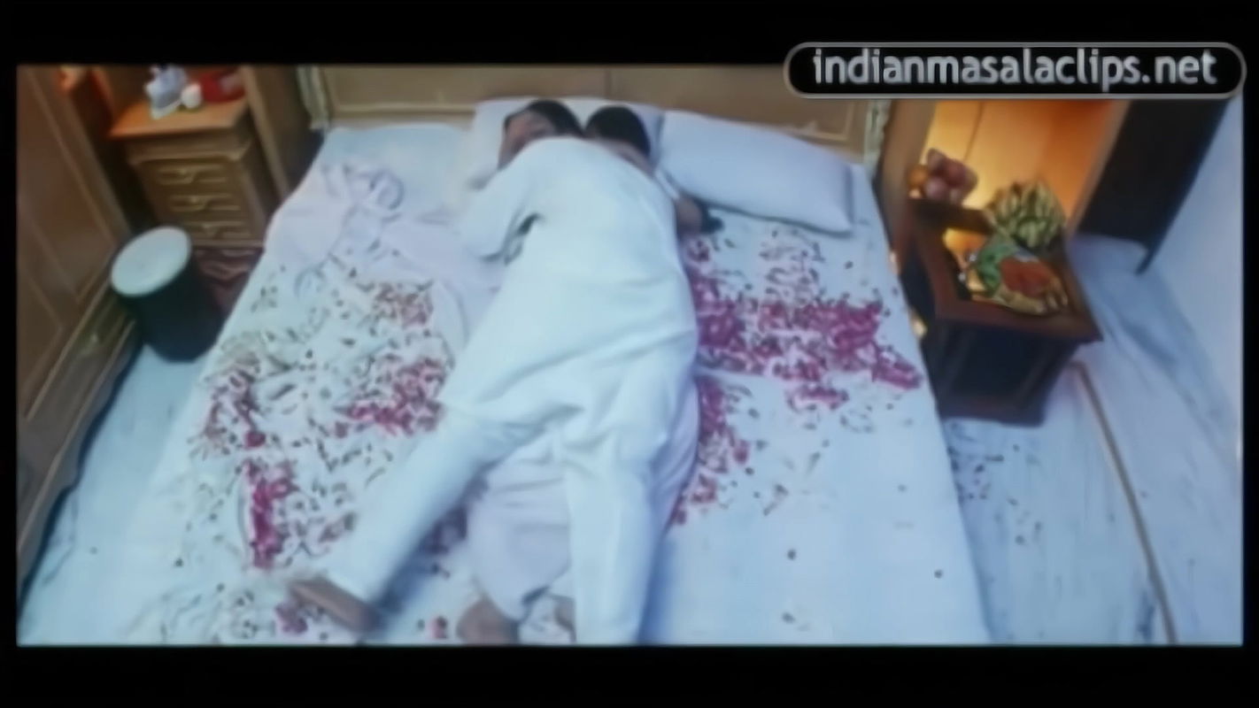 Unknown telugu girl liplock big boobs cleavge First night 1080P2