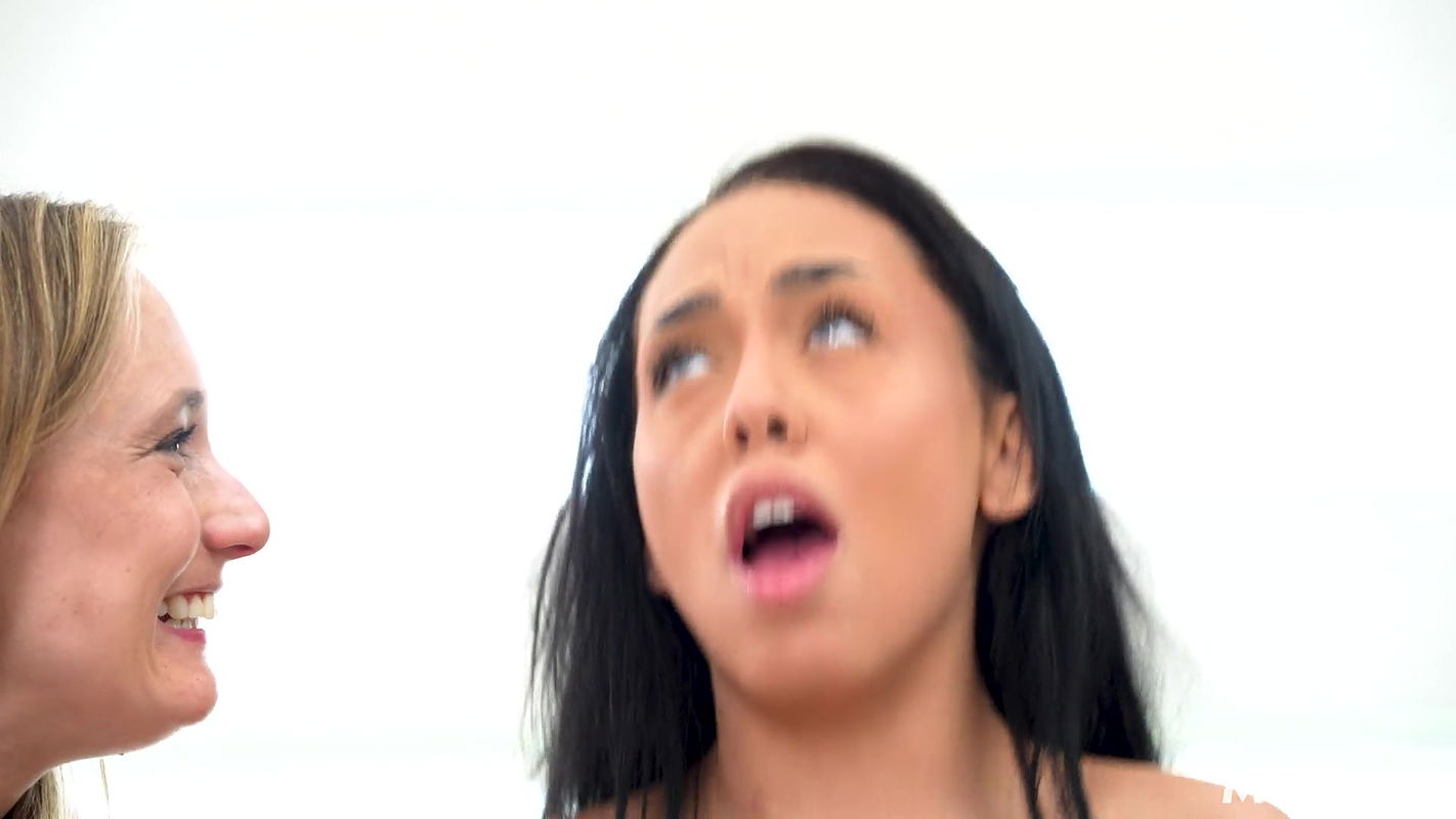 Mom Drips with Ophelia Kaan & Bianca Bangs in Movie Night Gets Sexual with Wild Threesome