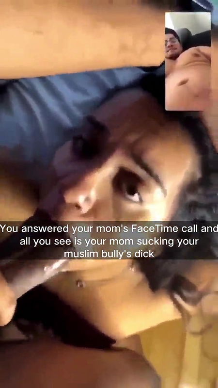 Mom sucking BBC while son jerking on vc 22