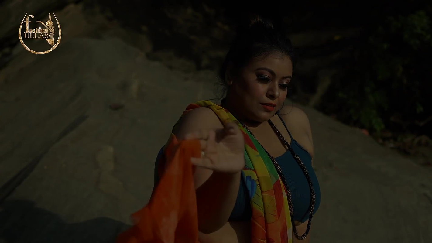 NILA SAREE WITH WATERFALL FASHION ULLAS WITH MAKEUP TUTORIAL