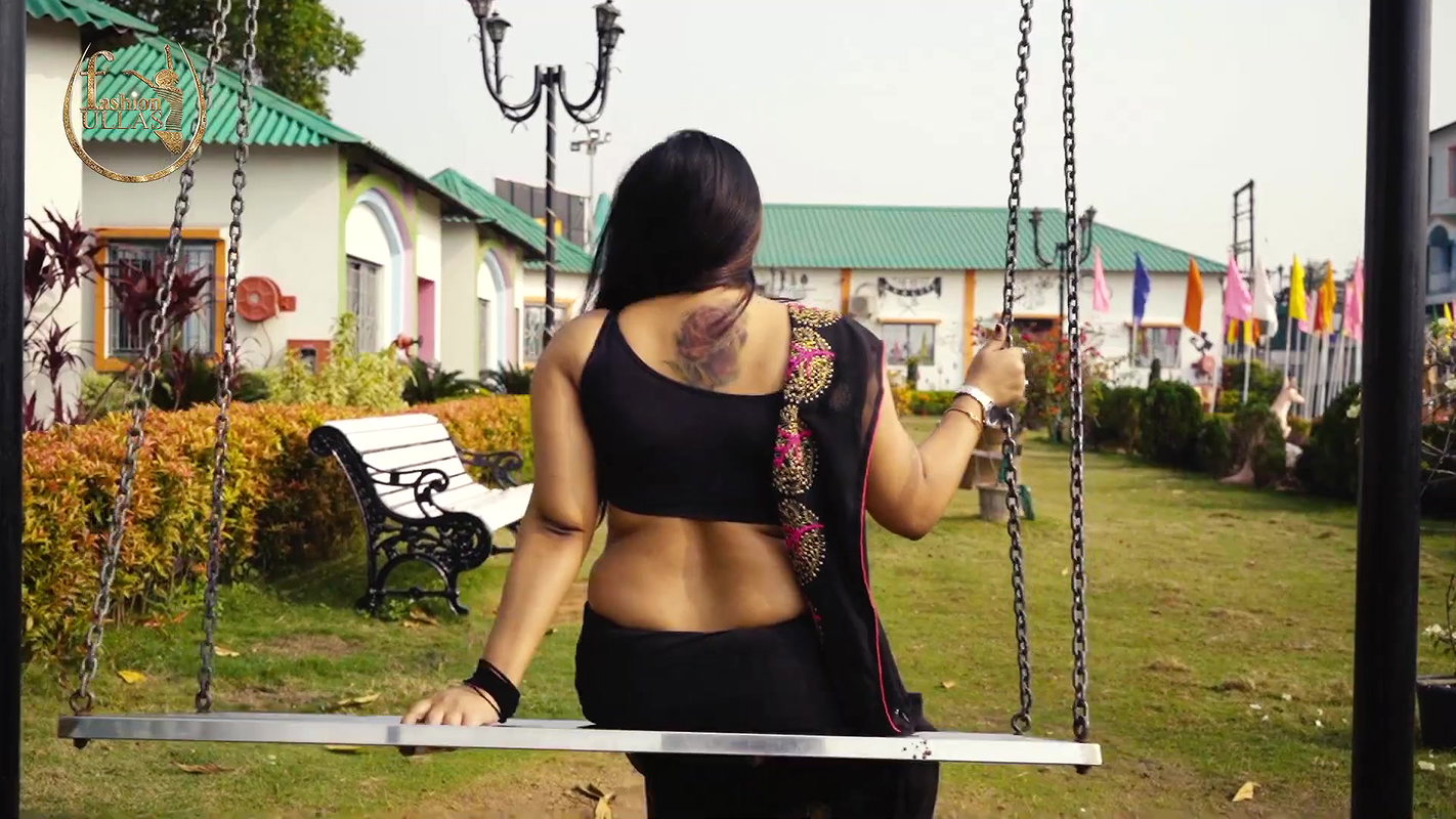 Nila in Black Saree Photoshoot Fashion Ullas