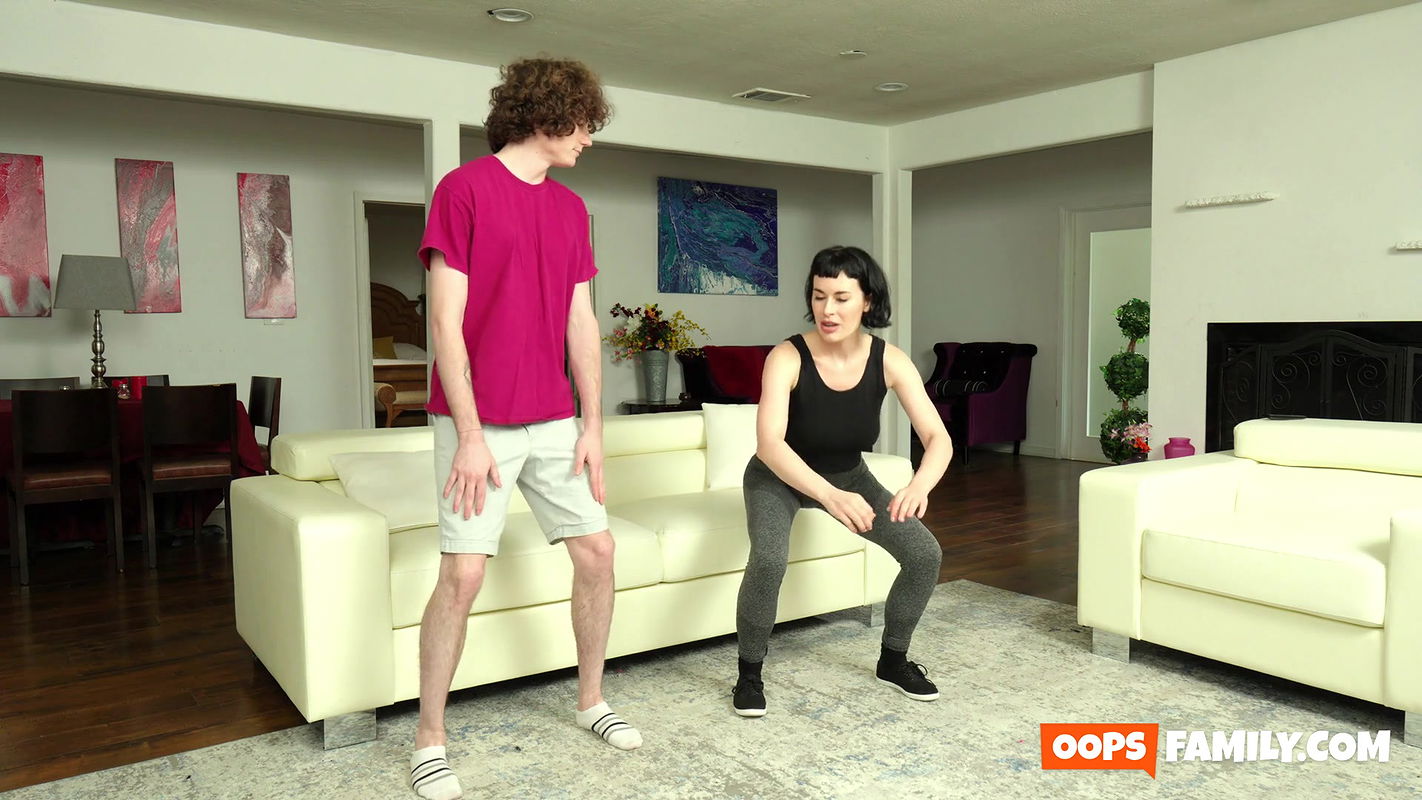 Busty Stepmom Olive Glass Needs a Sex Session with Stepson’s Thick Dick More Than Gym