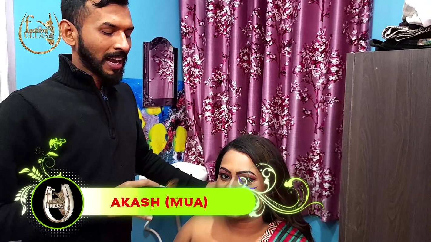 POULAMI PRINTED SAREE WITH MAKE OVER FASHION ULLAS FASHION VLOG