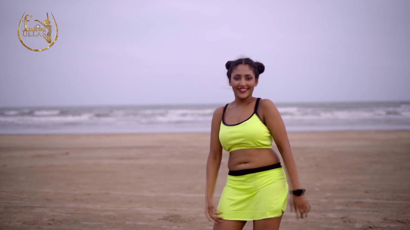 Smita Sana in Nenon Color Swimsuit on Sea Beach _ Fashion Ullas