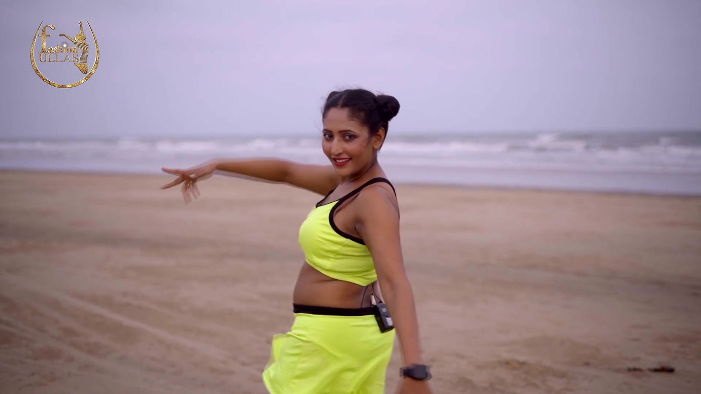 Smita Sana in Nenon Color Swimsuit on Sea Beach _ Fashion Ullas