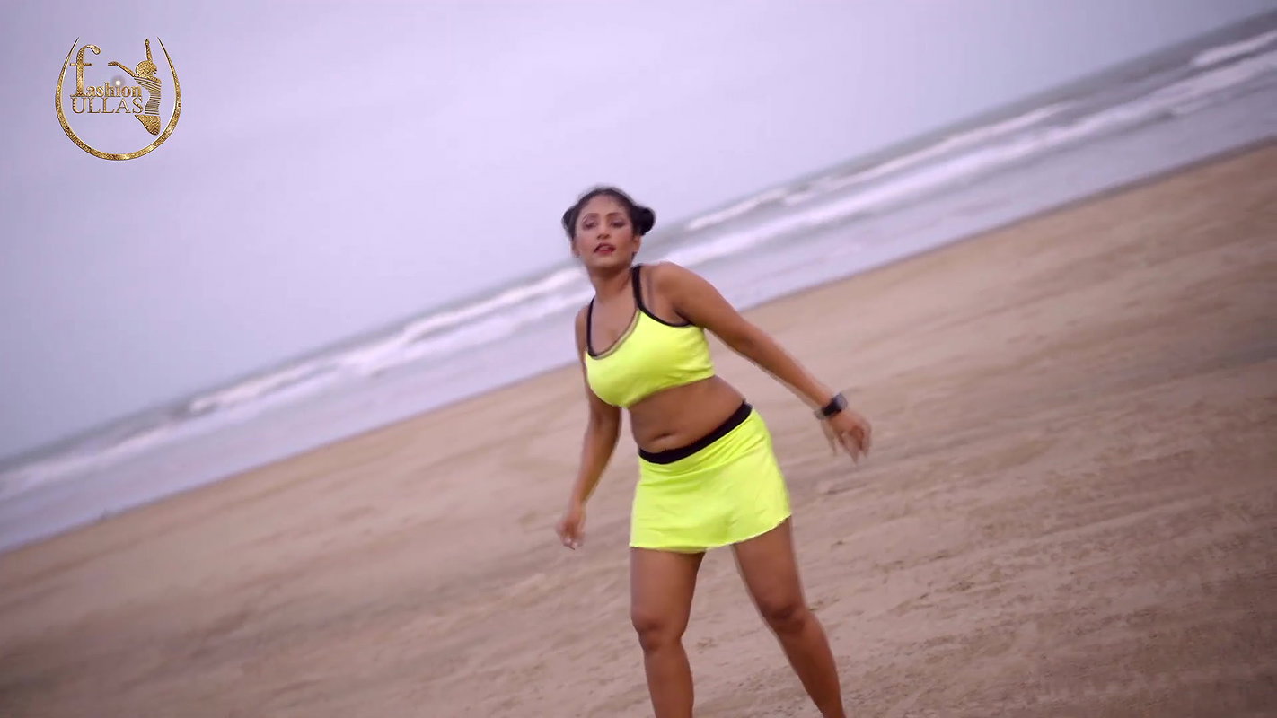 Smita Sana in Nenon Color Swimsuit on Sea Beach _ Fashion Ullas