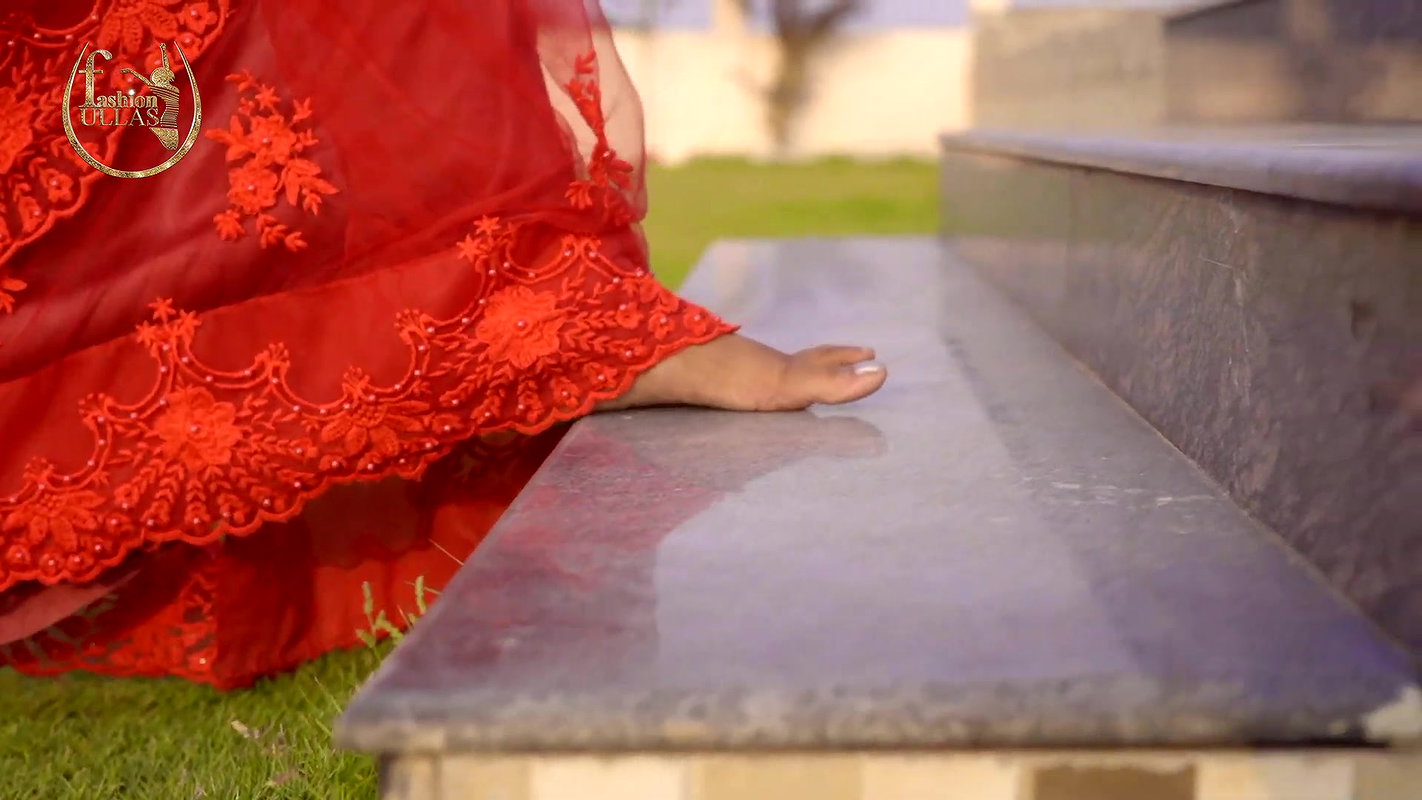 Smita Sana in Red Chiffon Saree _ Fashion Ullas