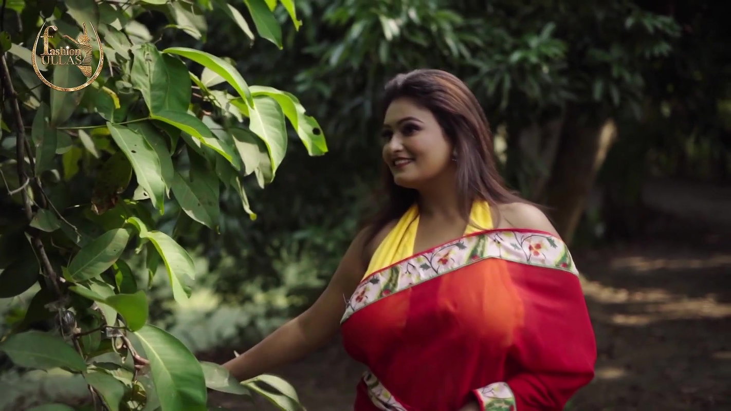 SUCHARITA RED SAREE CHIFFON SAREE FASHION ULLAS