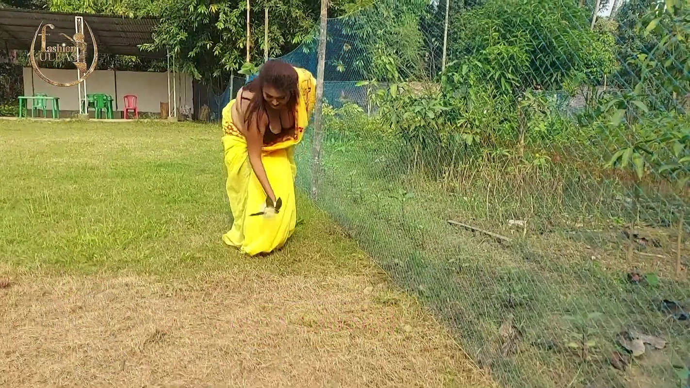 SUCHARITA YELLOW SAREE BANGO BEAUTY SAREE LOVER FASHION ULLAS