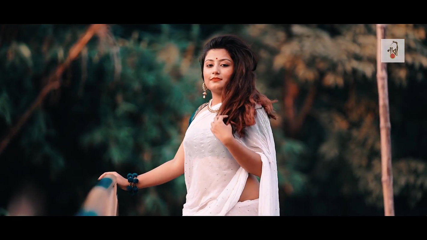 Beautiful Bela  White Saree  NAARI  Outdoor Slow Motion